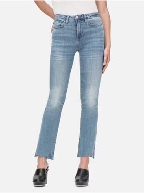 FRAME DENIM LE CROP MINI BOOT WAVEY DENIM DESIGNER JEANS SZ 28